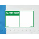 NMC SGA4AP Safety First, Blank Label (Graphic), 3" x 5", PS Vinyl, 5/Pk