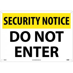 NMC SN30 Security Notice, Do Not Enter Sign, 14" x 20"