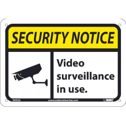 NMC SN39 Security Notice, Video Surveillance In Use Sign