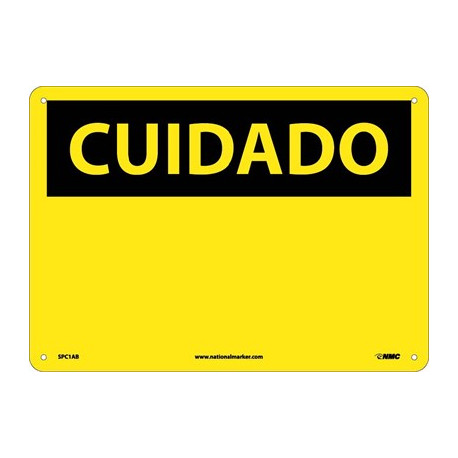NMC SPC1 Caution, Blank Sign (Spanish), 10" x 14"