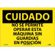 NMC SPC700 Caution, Chock Wheels Sign (Spanish), 10" x 14"
