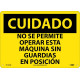 NMC SPC700 Caution, Chock Wheels Sign (Spanish), 10" x 14"