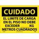 NMC SPC87 Caution, Floor Load Limit Sign (Spanish), 10" x 14"