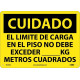 NMC SPC87 Caution, Floor Load Limit Sign (Spanish), 10" x 14"