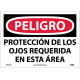 NMC SPD201 Peligro, Proteccion De Los Ojos Requerida Sign (Spanish) , 10" x 14"