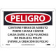 NMC SPD24 Danger, Contains Asbestos Fibers May Cause Cancer Sign (Spanish)