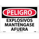 NMC SPD436 Danger, Explosives Keep Out Sign (Spanish), 10" x 14"