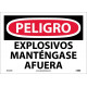 NMC SPD436 Danger, Explosives Keep Out Sign (Spanish), 10" x 14"