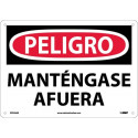 NMC SPD59 Danger, Keep Out Sign (Spanish), 10" x 14"