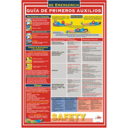 NMC SPPST002 First Aid Guide Poster (Spanish), 24" x 18", Paper