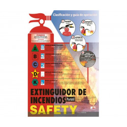 NMC SPPST003 Fire Extinguisher Safety Poster (Spanish), 24" x 18", Paper