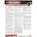 NMC SPPST007 Confined Space Hazards Poster (Spanish), 24" x 18", Paper