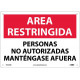 NMC SPRA29 Restricted Area, Keep Out Sign (Spanish), 10" x 14"