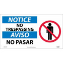 NMC SPSA112 Danger, No Trespassing Sign (Bilingual w/ Graphic), 10" x 18"