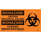 NMC SPSA52 Biohazard, Caution Biological Hazard Sign (Bilingual w/ Graphic), 10" x 18"