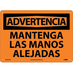 NMC SPW501 Advertencia, Mantenga Las Manos Alejadas, 10" x 14"
