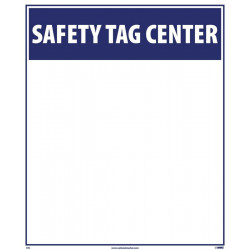 NMC STC Safety Tag Center, 24" x 20", Rigid Plastic .085