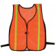 NMC SV Safety Vests, Fluorescent Mesh, 3/4" Silver Stripe