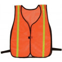 NMC SV Safety Vests, Fluorescent Mesh, 3/4" Silver Stripe