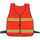 NMC SV5 Safety Vest, Orange w/ Silver & Lime Yellow Reflective Stripes
