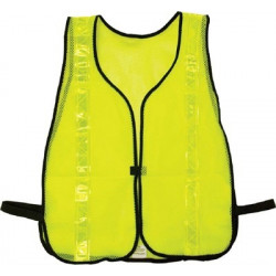 NMC SV8 Safety Vest, Soft Fluorescent Lime w/ 1-3/8" Lime Yellow 3M Reflective Stripes, XL
