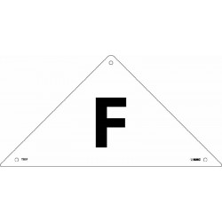 NMC TBSF F, Peaked Floor Truss Sign, 6" x 12", Triangle, Heavy Duty Aluminum