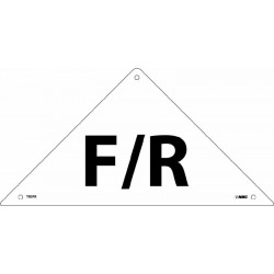 NMC TBSFR F/R, Peaked Floor/Roof Truss Sign, 6" x 12", Triangle, Heavy Duty Aluminum