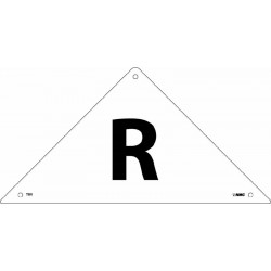 NMC TBSR R, Peaked Roof Truss Sign, 6" x 12", Triangle, Heavy Duty Aluminum