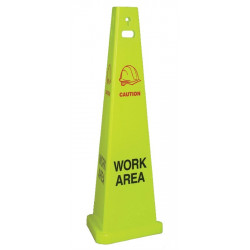 NMC TFS303 Work Area, 3-Sided Safety Cone Floor Sign, 40" Tall, 3/Case