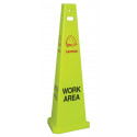 NMC TFS303 Work Area, 3-Sided Safety Cone Floor Sign, 40" Tall, 3/Case