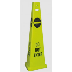 NMC TFS304 Do Not Enter, 3-Sided Safety Cone Floor Sign, 40" Tall, 3/Case