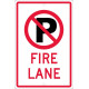 NMC TM0101 No Parking, Fire Lane Sign (Graphic), 18" x 12"