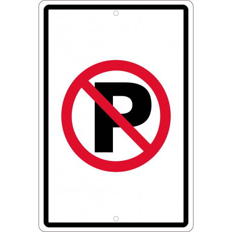 NMC TM0166 No Parking Sign (Graphic), 18" x 12"