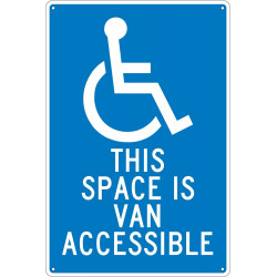 NMC TM104 This Space Is Van Accessible Sign, 18" x 12"