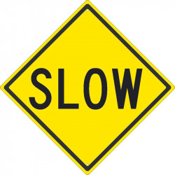 NMC TM120 Slow Traffic Sign (Diamond Shape), 24" x 24"