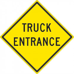 NMC TM122K Truck Entrance Sign (Diamond Shape), 24" x 24", .080 EGP Reflective Aluminum