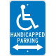 NMC TM154J Handicapped Parking w/ Double Arrow Sign (Graphic), 18" x 12", .080 EGP Reflective Aluminum
