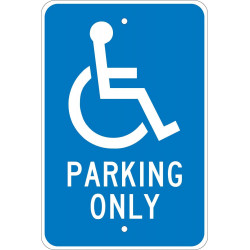 NMC TM155J Parking Only Sign (Graphic), 18" x 12", .080 EGP Reflective Aluminum
