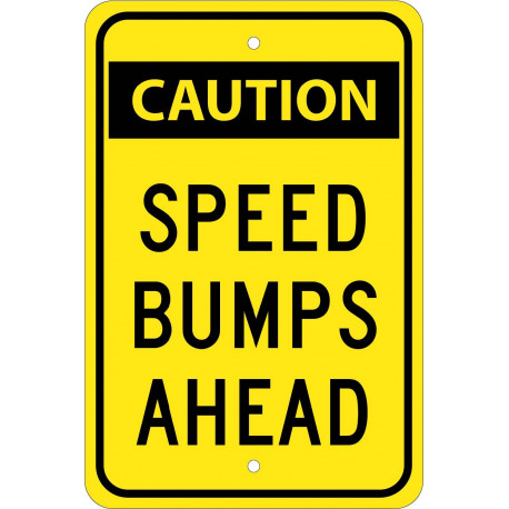 NMC TM1 Caution Speed Bumps Ahead Sign