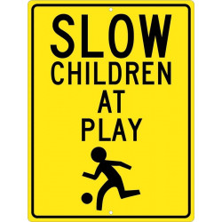 NMC TM164 Slow Children At Play Sign (Graphic), 24" x 18"