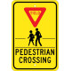 NMC TM1 Yield, Pedestrian Crosswalk Sign (Graphic)