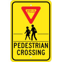 NMC TM1 Yield, Pedestrian Crosswalk Sign (Graphic)