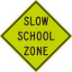 NMC TM177DG Slow School Zone Sign, 30" x 30", .080 DG Reflective Aluminum
