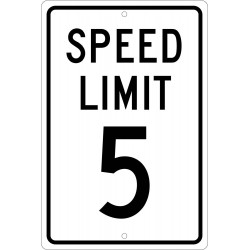 NMC TM17 Speed Limit 5 Sign