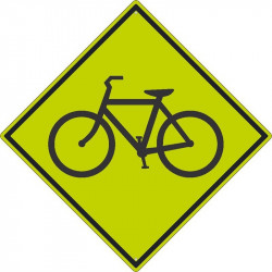 NMC TM183DG Bike Crossing Sign (Graphic), 30" x 30", .080 DG Reflective Aluminum