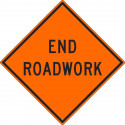 NMC TM191K End Roadwork Sign, 30" x 30", .080 HIP Reflective Aluminum