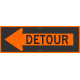 NMC TM194K Detour w/ Arrow Left Sign, 12" x 36", .080 HIP Reflective Aluminum
