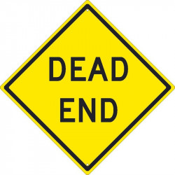 NMC TM210 Dead End Sign, 24" x 24"