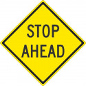 NMC TM215K Stop Ahead Sign, 24" x 24", .080 HIP Reflective Aluminum