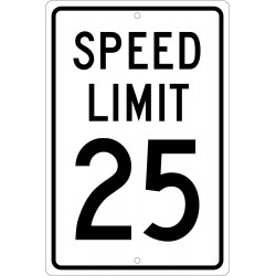NMC TM21 Speed Limit 25 Sign